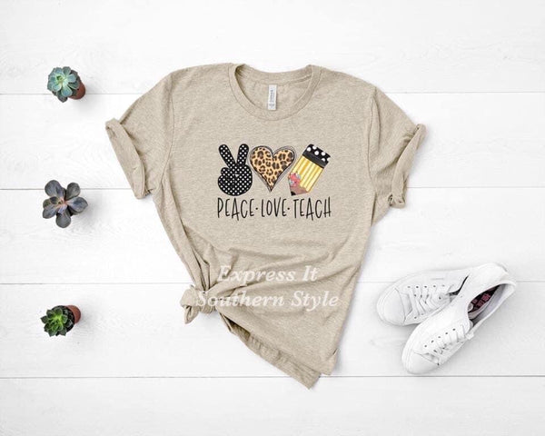 Peace love teach (pencil)