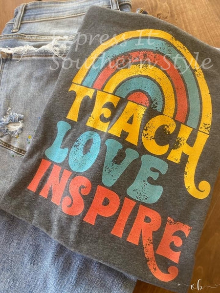 Teach Love Inspire. Retro